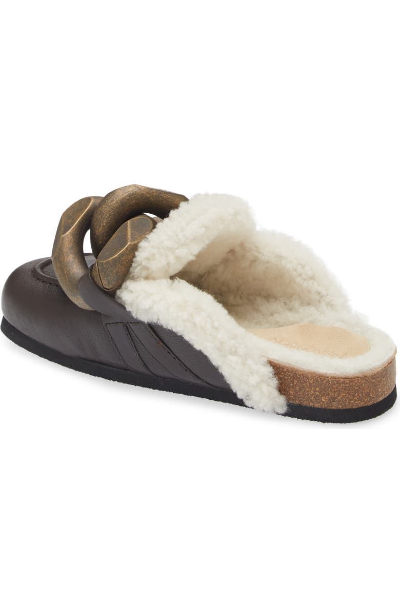 JW Anderson Chain Link Genuine Shearling Lined Loafer Mule, Alternate, color,