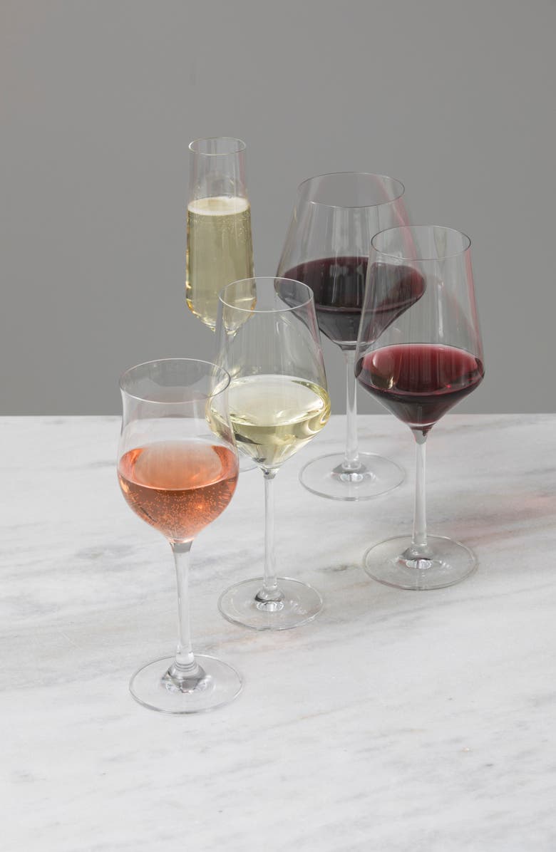 Schott Zwiesel Pure Set of 8 Red & White Wine Glasses, Alternate, color, Clear