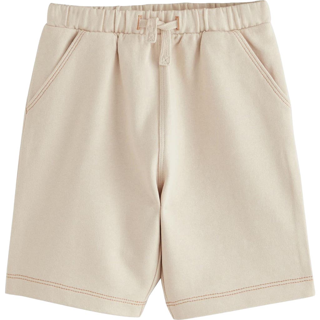 Next Kids' Cotton Jersey Drawstring Carpenter Shorts In Neutral