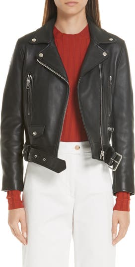 Acne fashion leather jacket