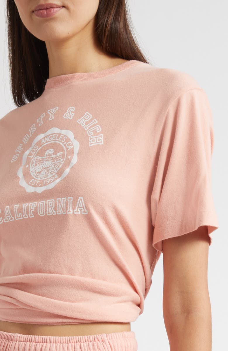 Sporty & Rich California Emblem Graphic T-Shirt, Alternate, color, Carnation