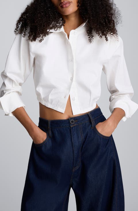 Crop Poplin Shirt