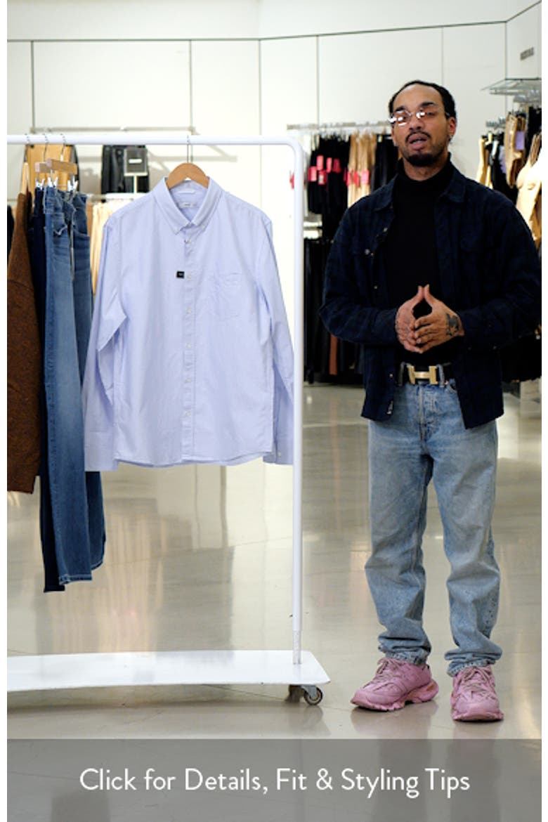 Kodak Stripe Regular Fit Poplin Button-Down Shirt video