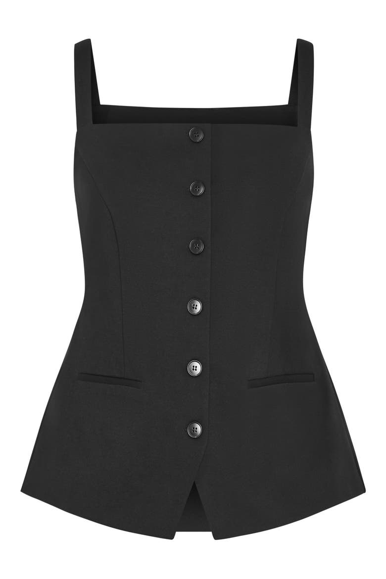 Peytonn Sleeveless Ponte Top, Alternate, color, BLACK