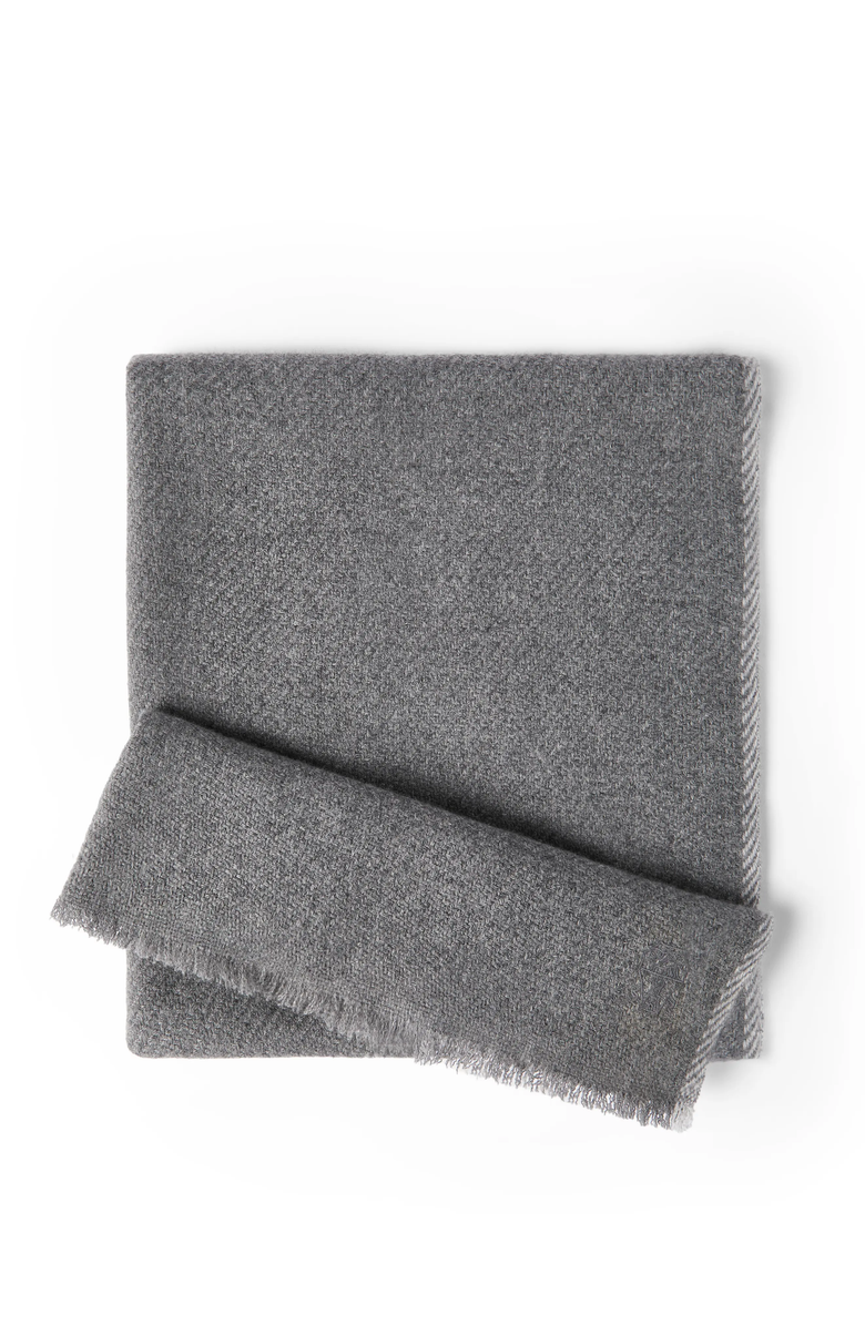 Brunello Cucinelli Cashmere scarf, Main, color, Medium Grey