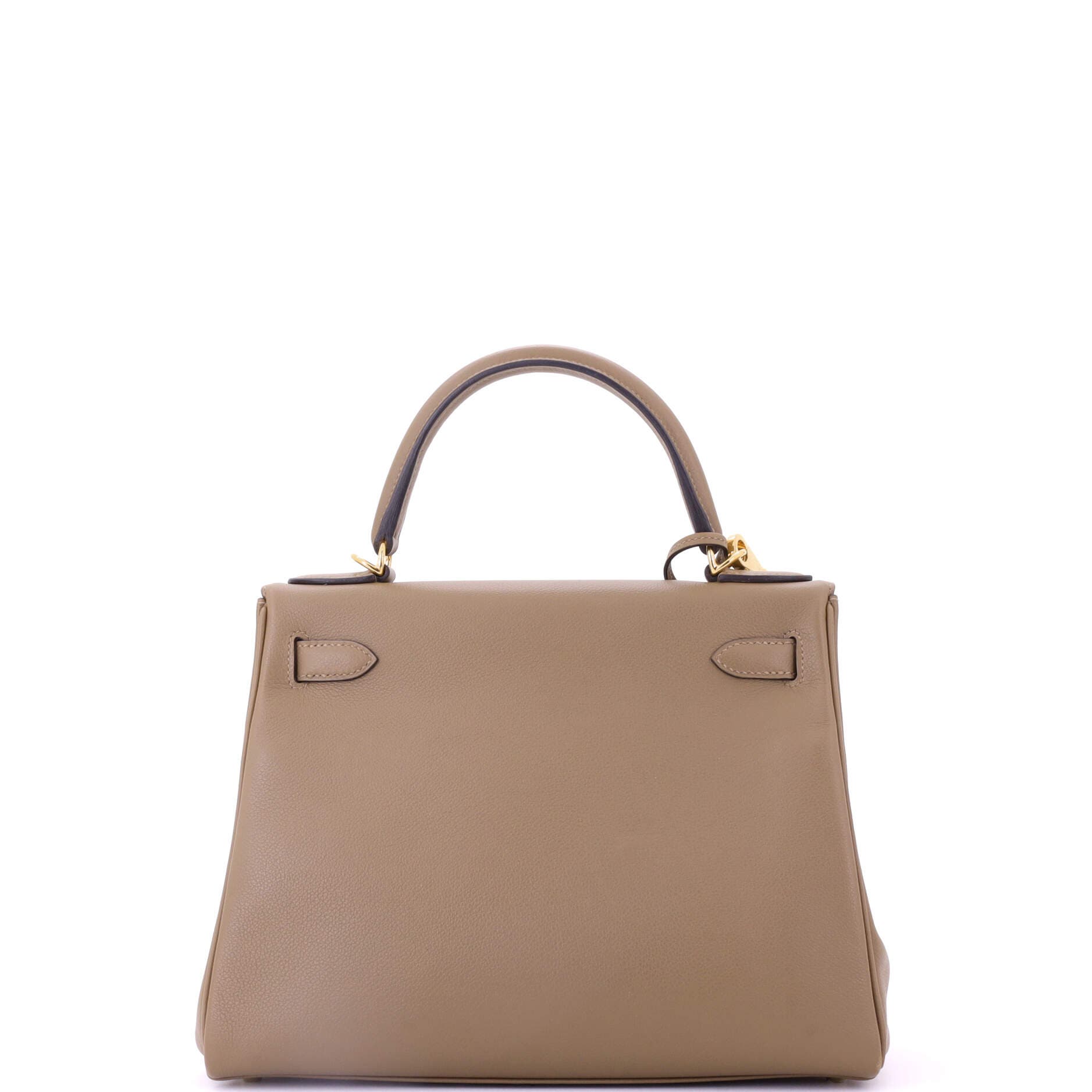 Pre-Owned Hermes Kelly Handbag Brown Evercolor with Gold Hardware 28, Alternate, color, 