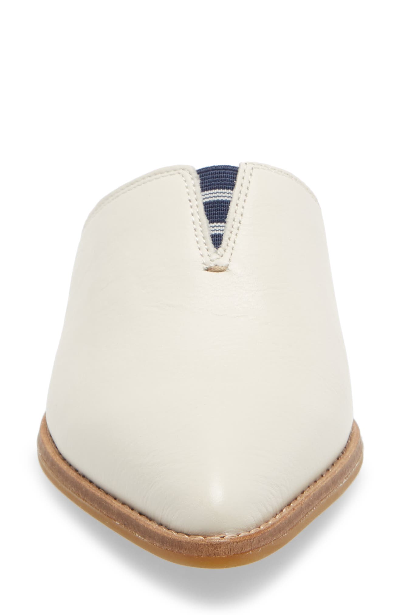 Saybrook Mule, Alternate, color, WHITE LEATHER