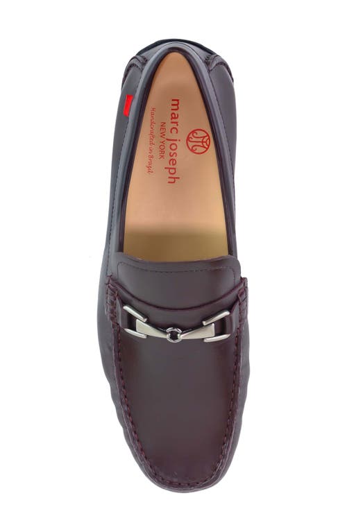 Marc Joseph New York Park Ave Bit Loafer In Wine Burnished Napa
