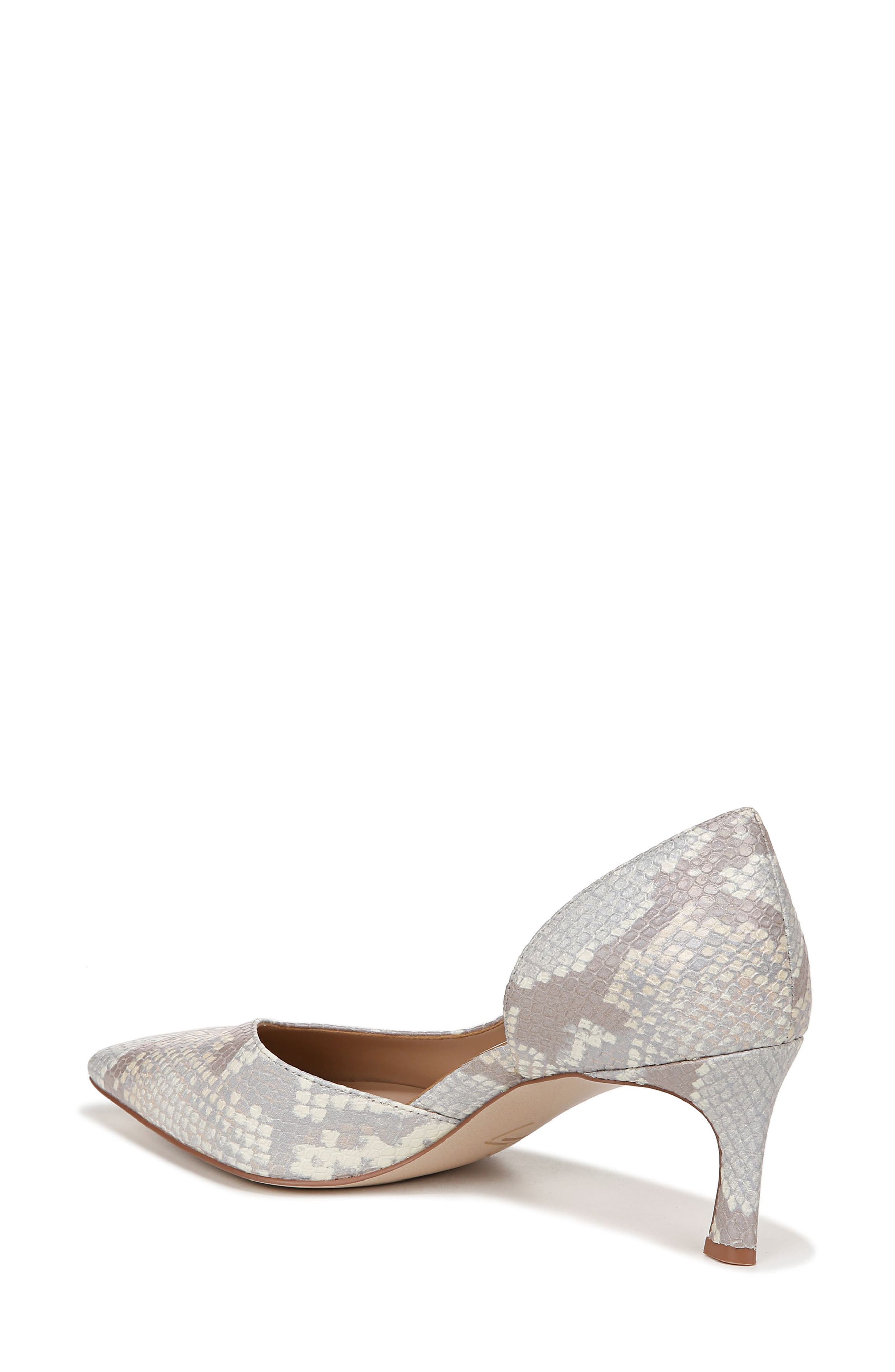 Faith Half d'Orsay Pointed Toe Pump, Alternate, color, WHITE MULTI LEATHER