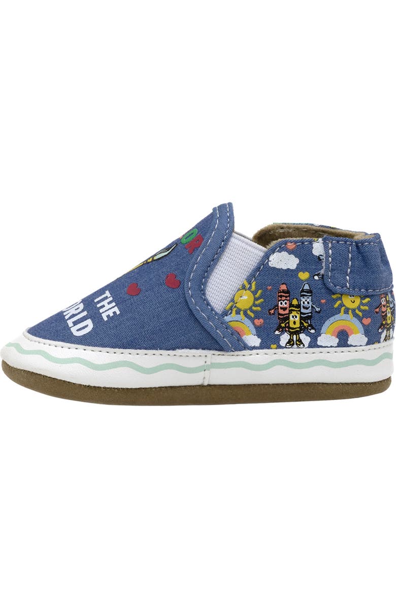 Robeez<sup>®</sup> x Crayola Color the World Shoe, Alternate, color, Med. Blue 0