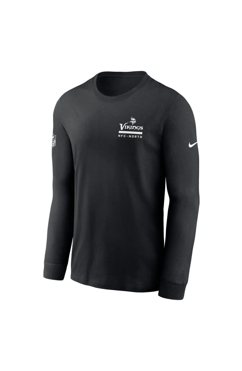 Nike Men's Nike Black Minnesota Vikings Sideline Performance Long Sleeve T-Shirt, Alternate, color, Black