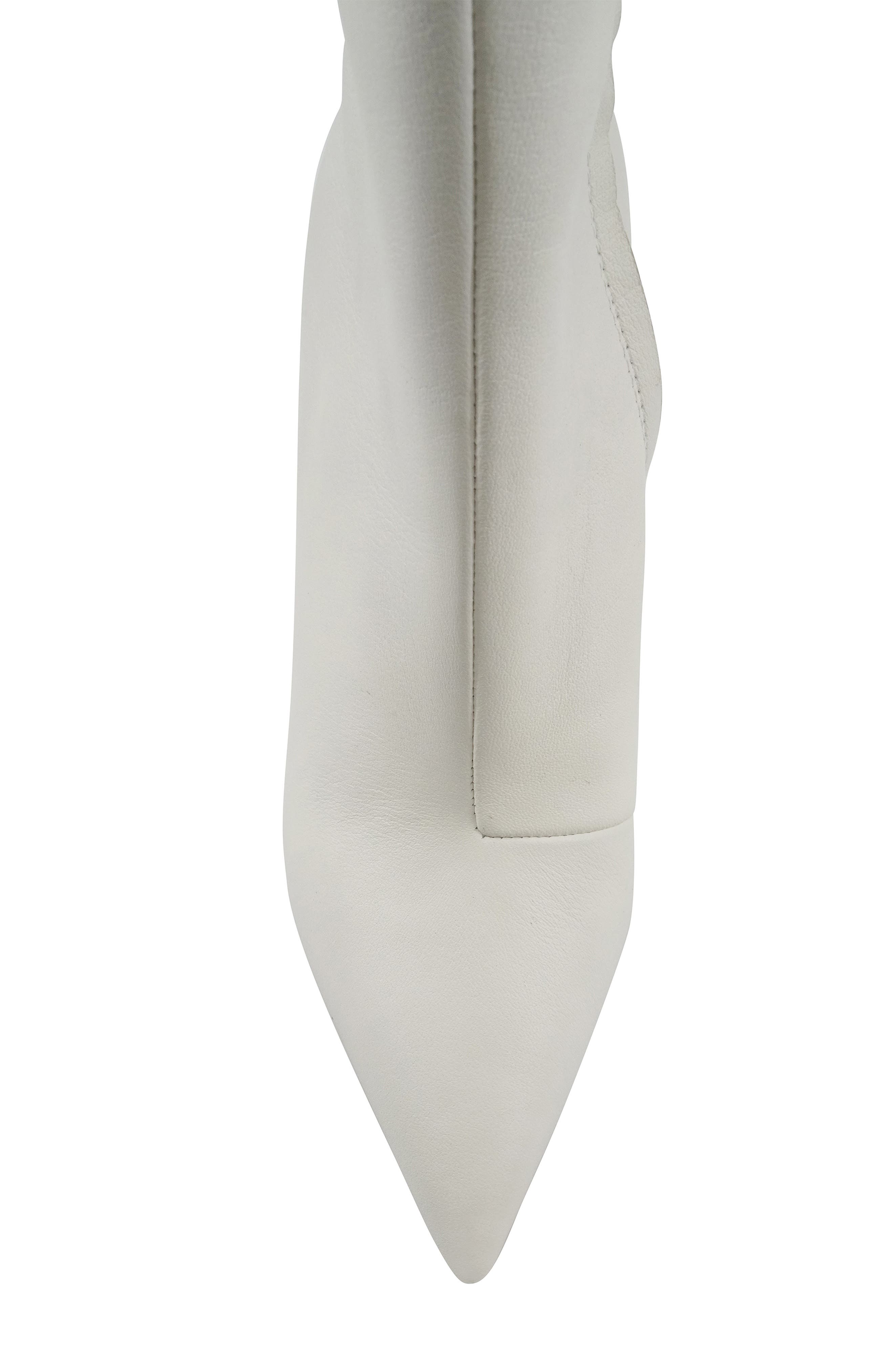 Germany Pointed Toe Wedge Bootie, Alternate, color, WHITE LEATHER