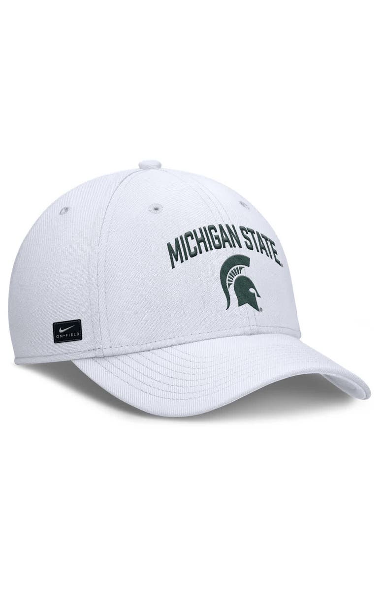 Nike Men's Nike White Michigan State Spartans 2025 On-Field Rise Performance Flex Hat, Alternate, color, 