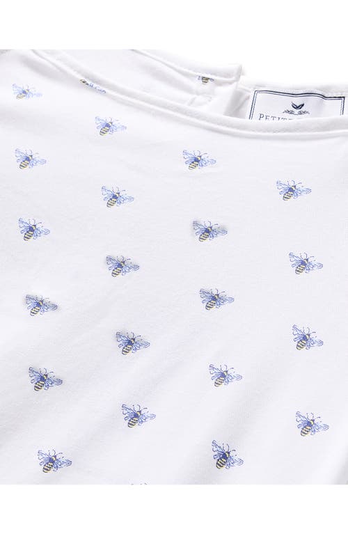 Petite Plume Kids' Amelie Buzzing Bees Sleeveless Nightgown In White