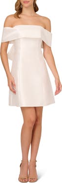 Adrianna Papell Bow Mikado Cocktail Dress