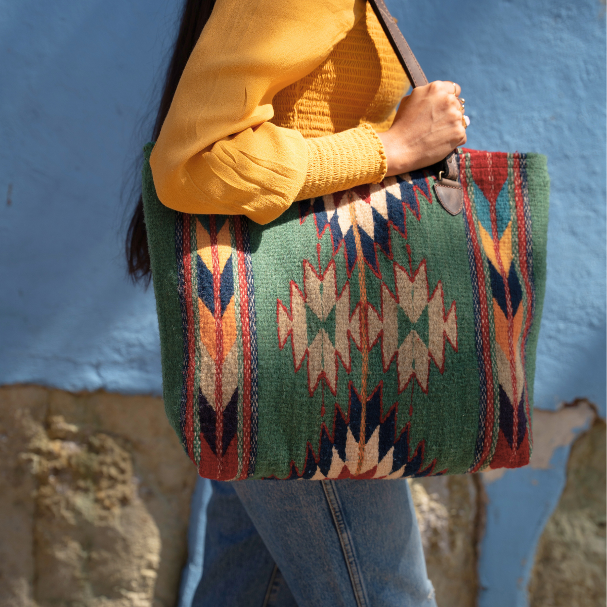 Two Worlds Tote, Alternate, color, Yellow & Emerald Green
