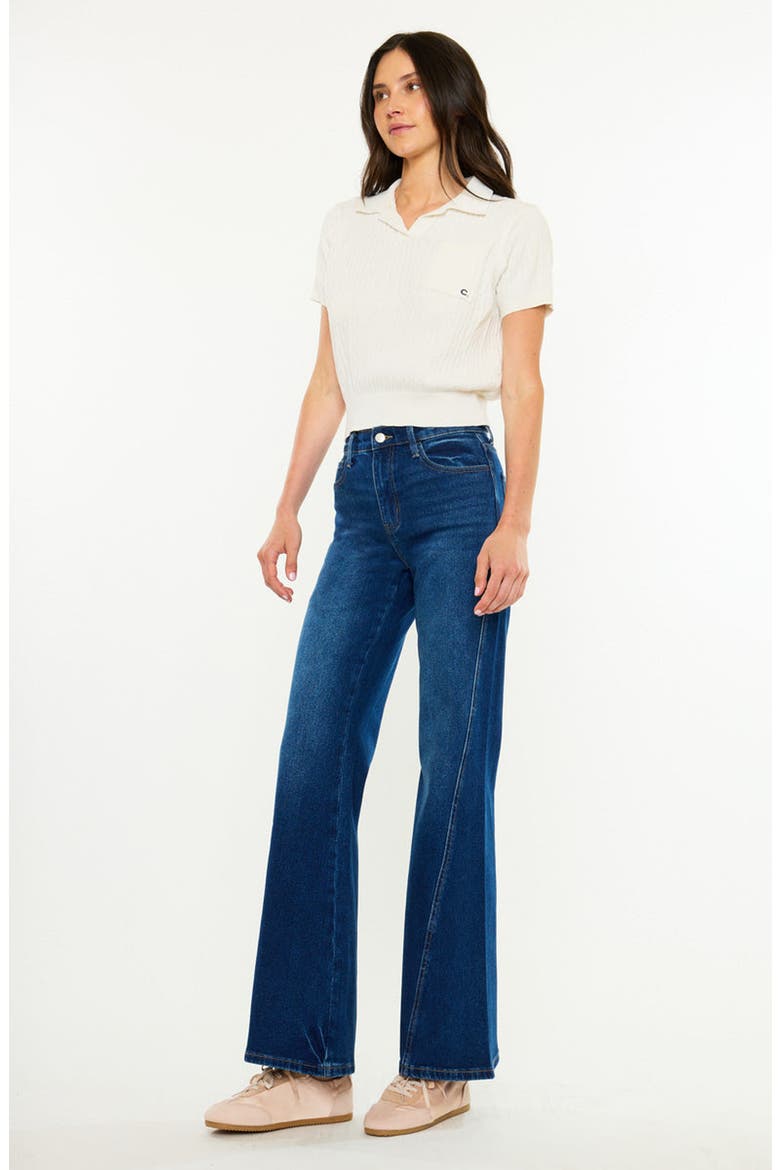 Ava Essentials High Rise Flare Jeans, Alternate, color, Dark Wash