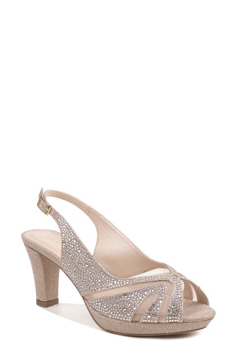 Linda Slingback Peep Toe Pump (Women)