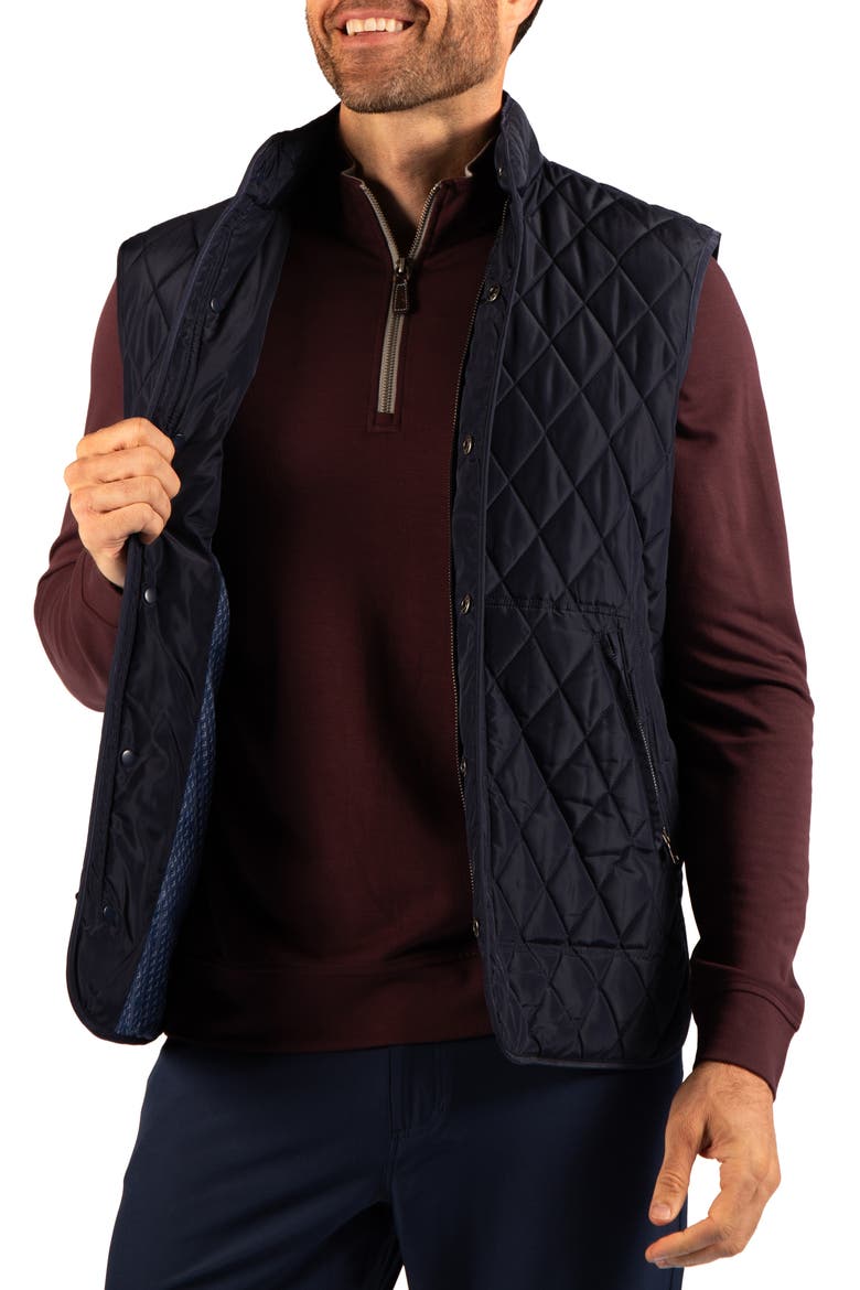 Quilted Nylon Vest, Alternate, color, NAVY