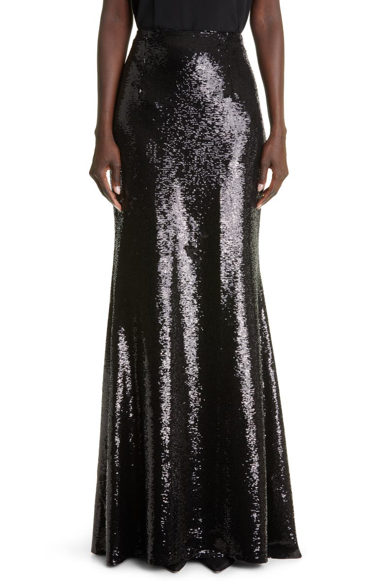 Carolina Herrera Sequin Evening Skirt, Main, color, 