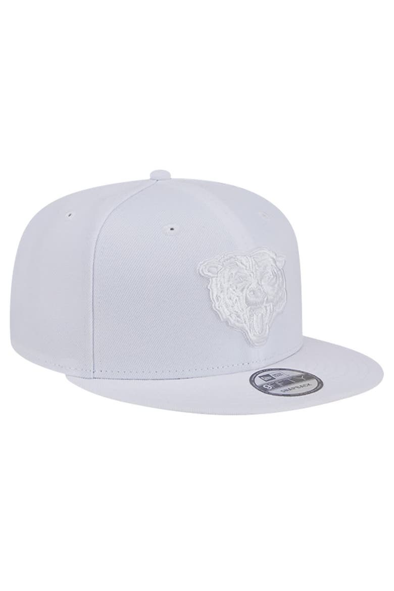 Men's New Era Chicago Bears Main White on White 9FIFTY Snapback Hat, Alternate, color, White