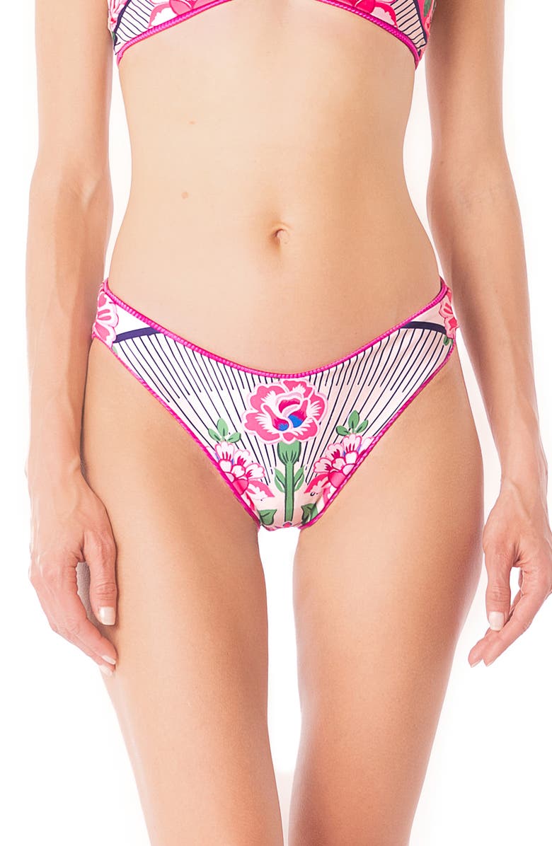 Maaji Deep Pink Sublimity Reversible Bikini Bottoms, Alternate, color, Dark Pink