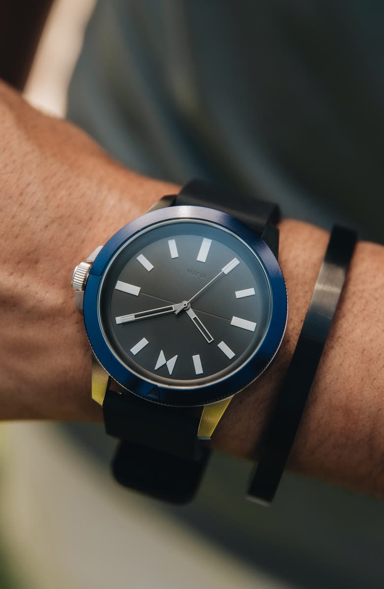 MVMT WATCHES MVMT Minimal Sport Silicone Strap Watch, 45mm, Alternate, color,