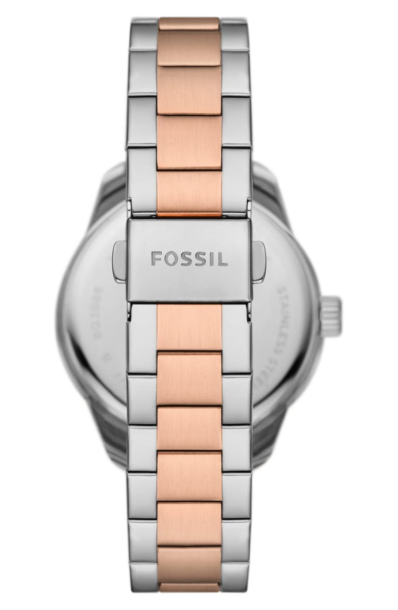Fossil Dayle Two-Tone Quartz Bracelet Watch, 38mm, Alternate, color,