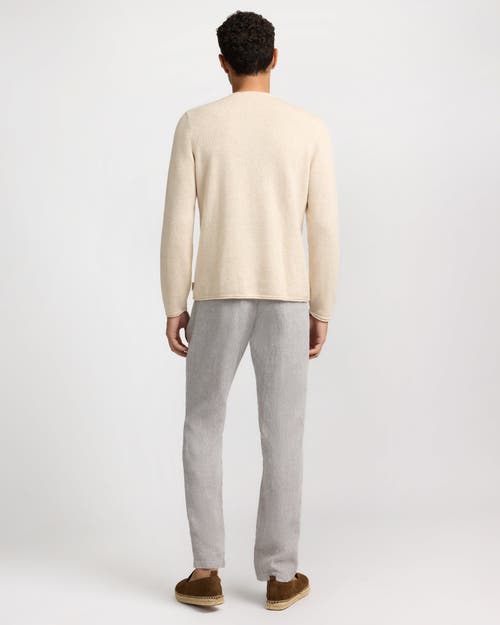 Onia Linen Tapered Pleated Trouser In Multi