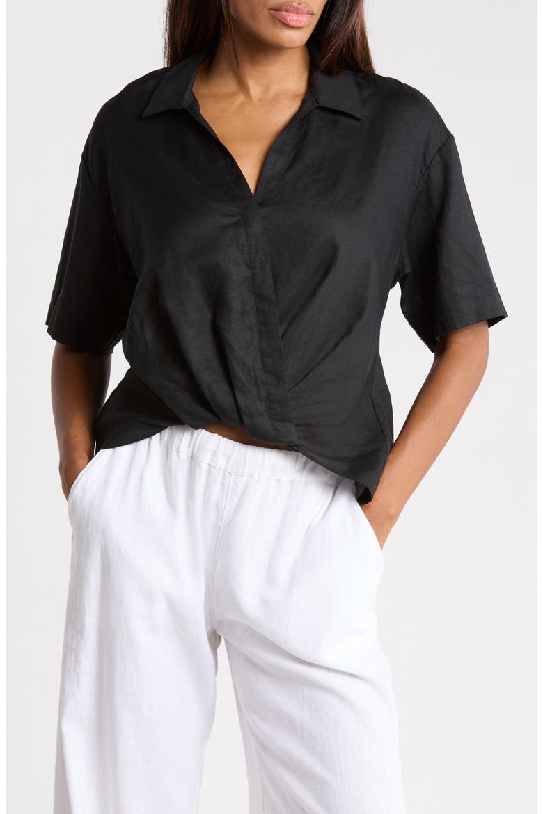 Twist High-Low Top, Main, color, BLACK