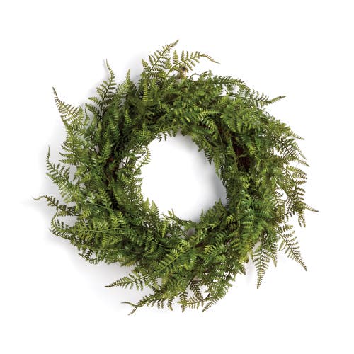 Napa Home & Garden 18in Fern Wreath In Green