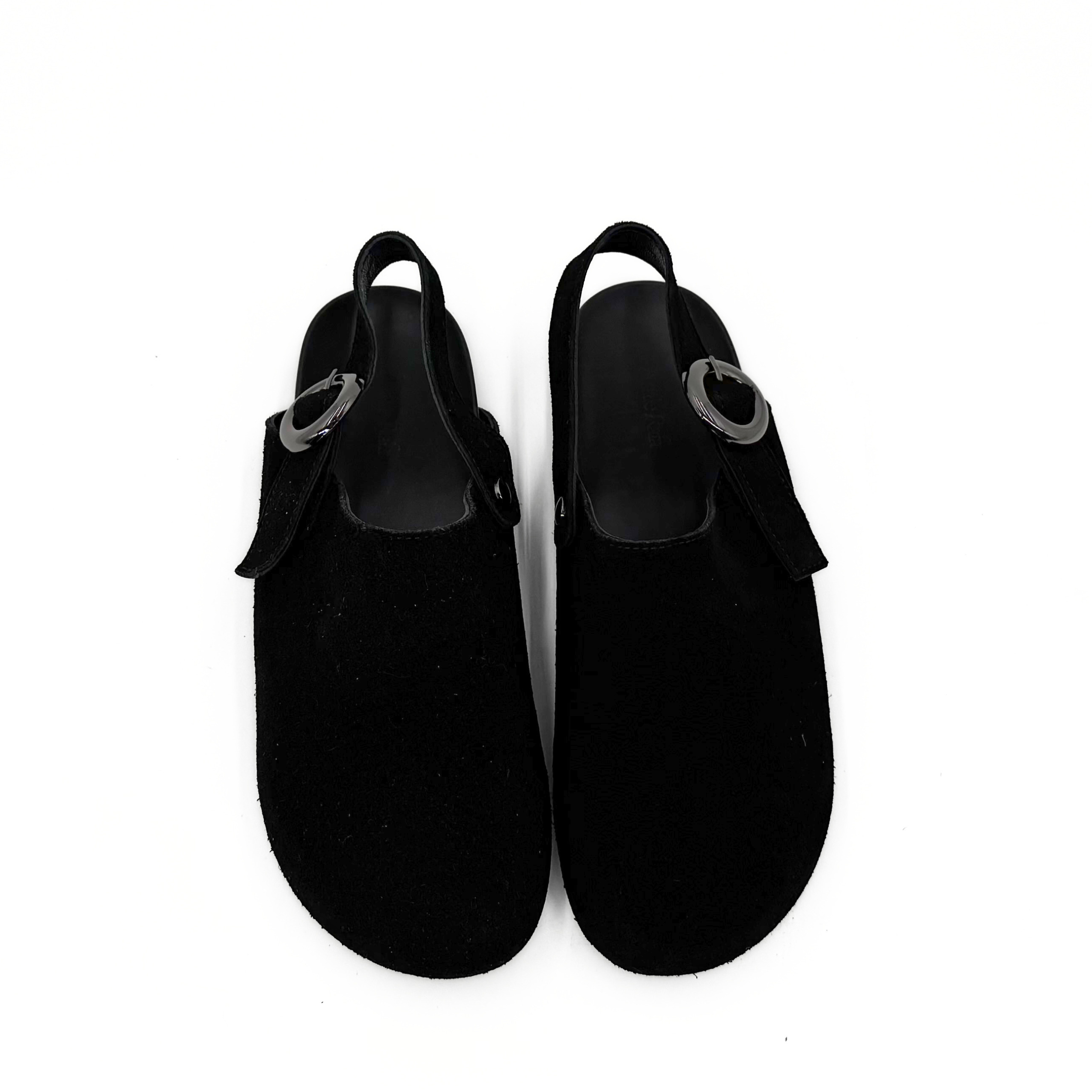 Amie Rafa Toni Suede Clogs, Alternate, color, Black