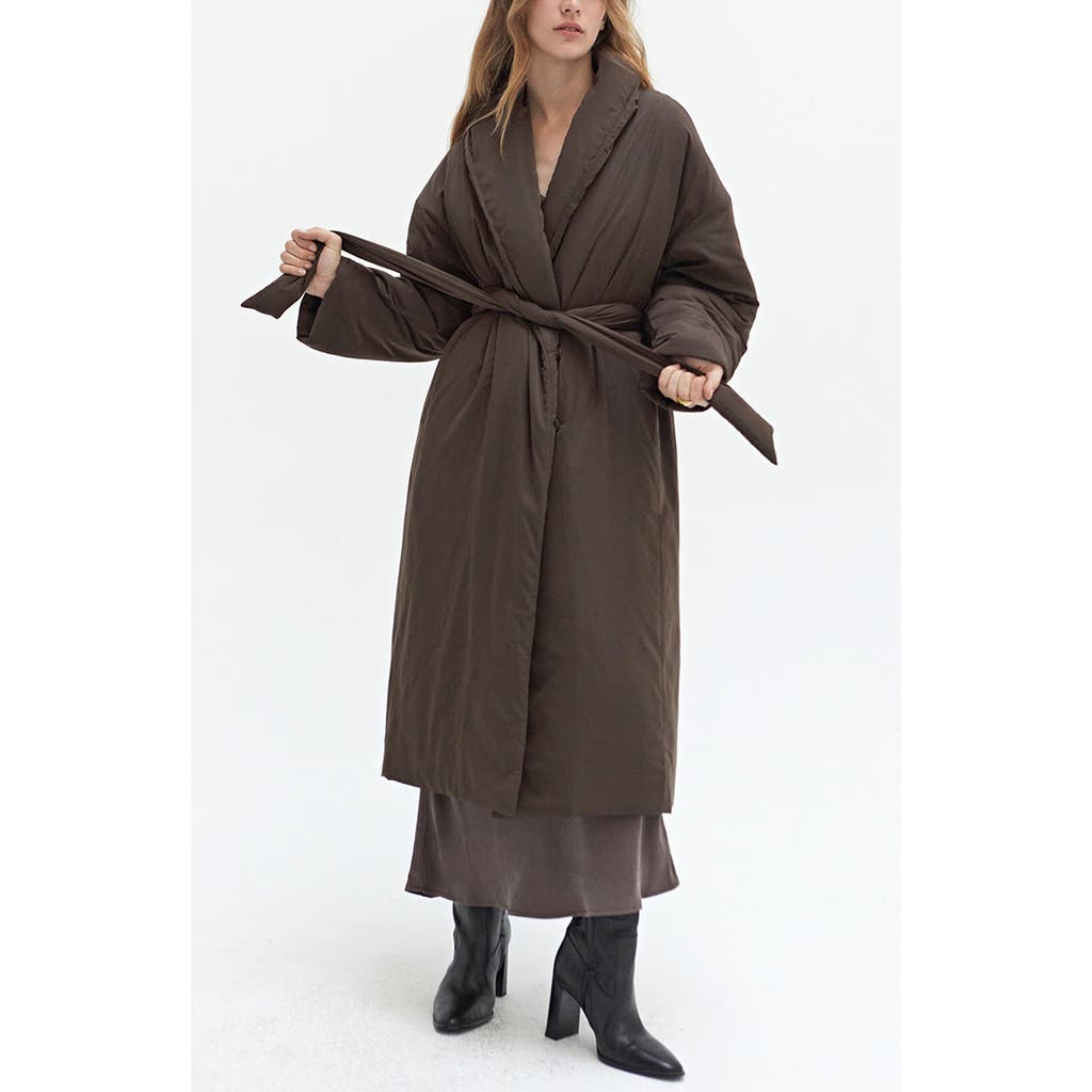 CRESCENT CRESCENT TIE BELT PUFFER COAT