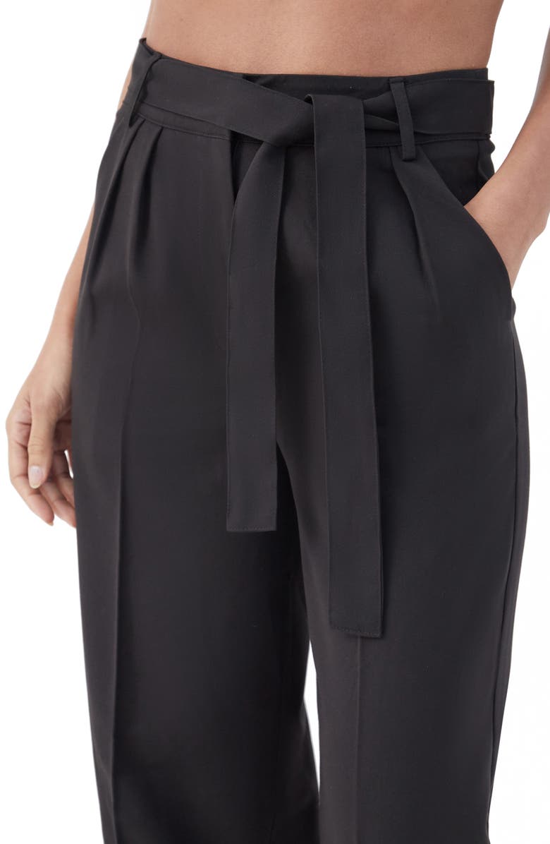 4th & Reckless Skylar Tie Waist Wide Leg Trousers, Alternate, color, 