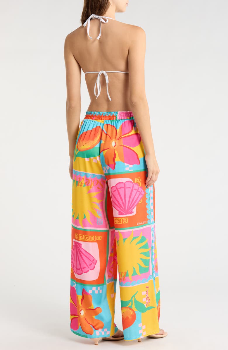 Kulani Kinis Drawstring Cover-Up Resort Pants, Alternate, color, Sunkissed Coast