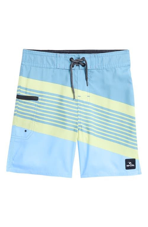 Rip Curl Kids' Invert Stripe Board Shorts In Blue Lagoon