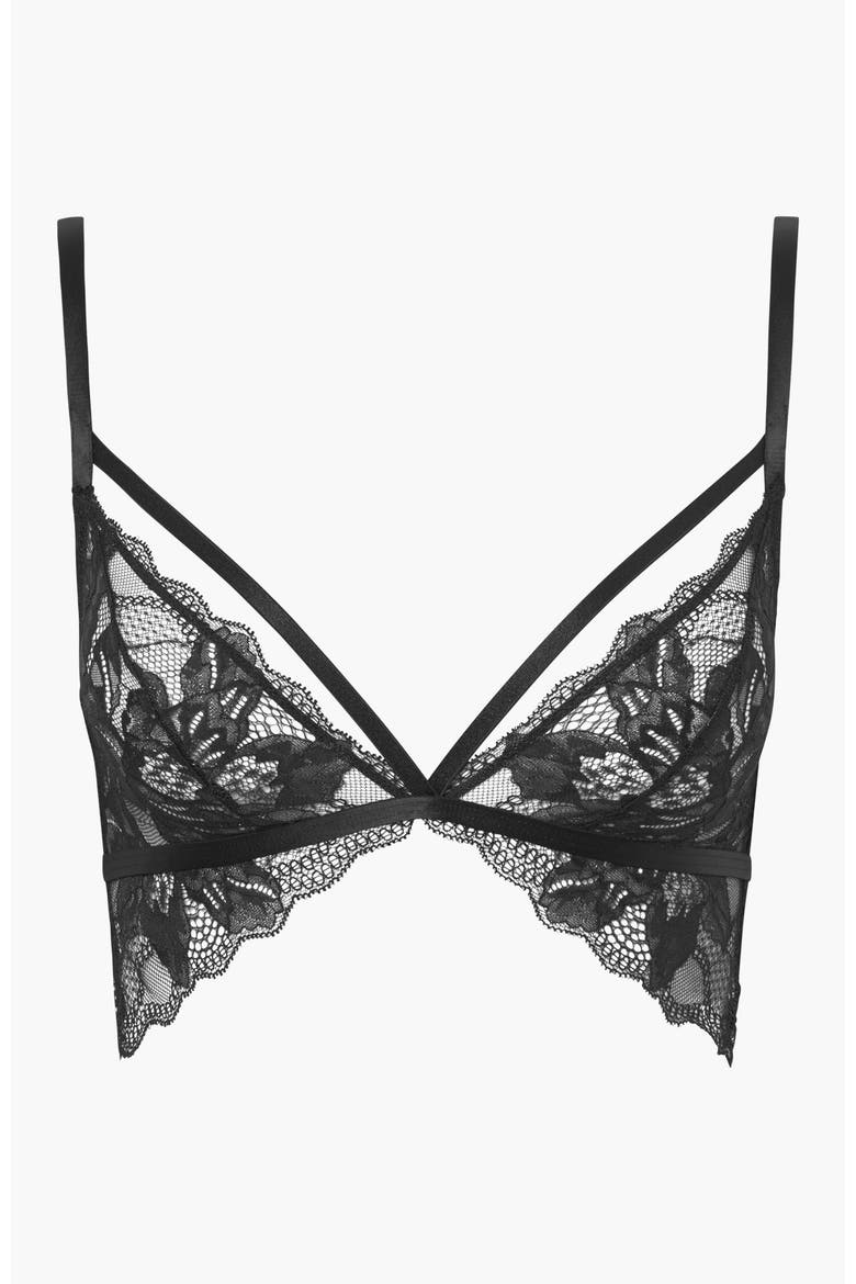 Paradiso Triangle Bralette, Alternate, color, Black