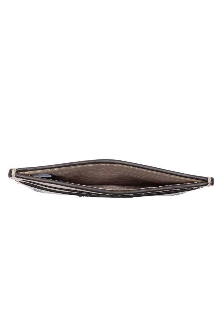 morgan crystal inlay saffino leather card wallet, Alternate, color, PARCHMENT