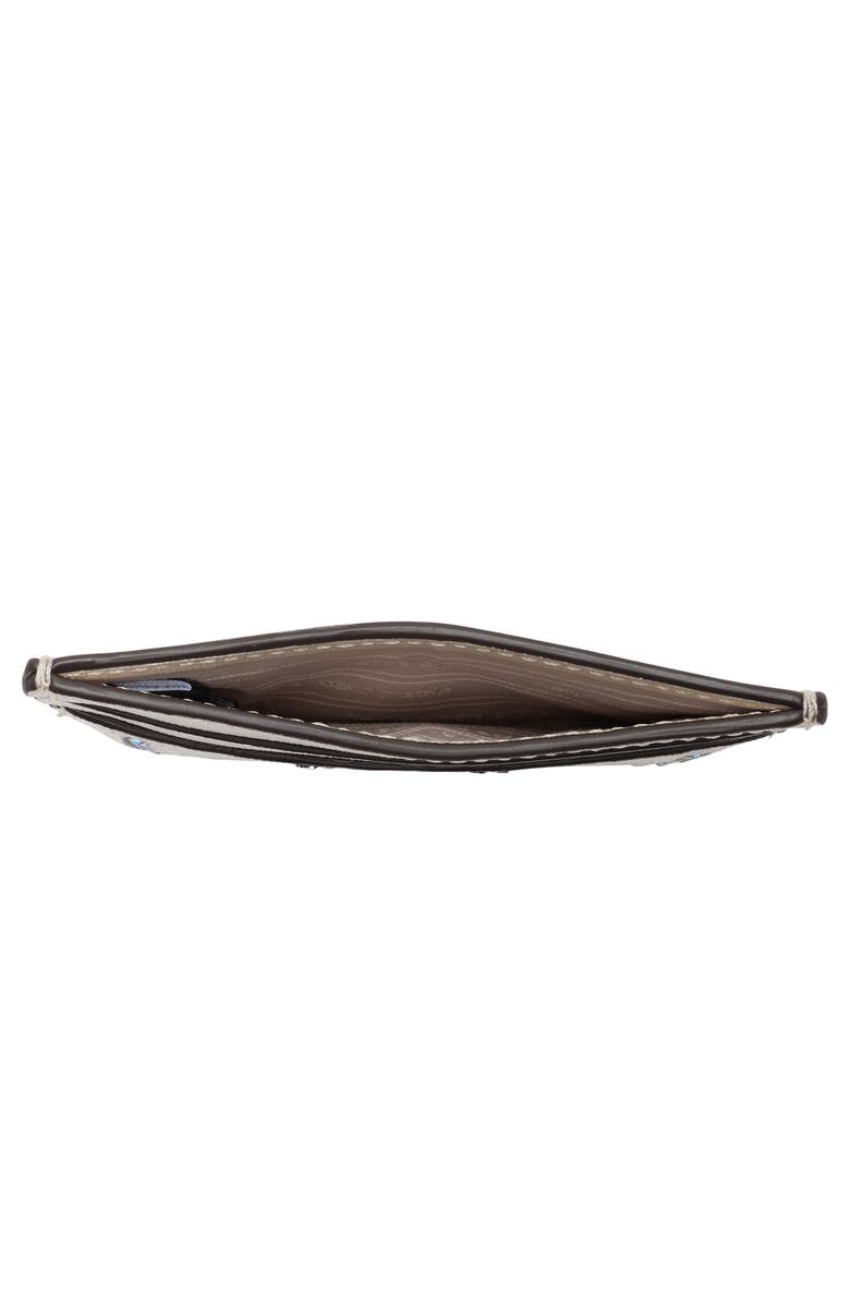 Kate Spade New York morgan crystal inlay saffino leather card wallet, Alternate, color, 