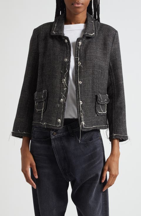 Virgin Wool & Linen Boxy Jacket