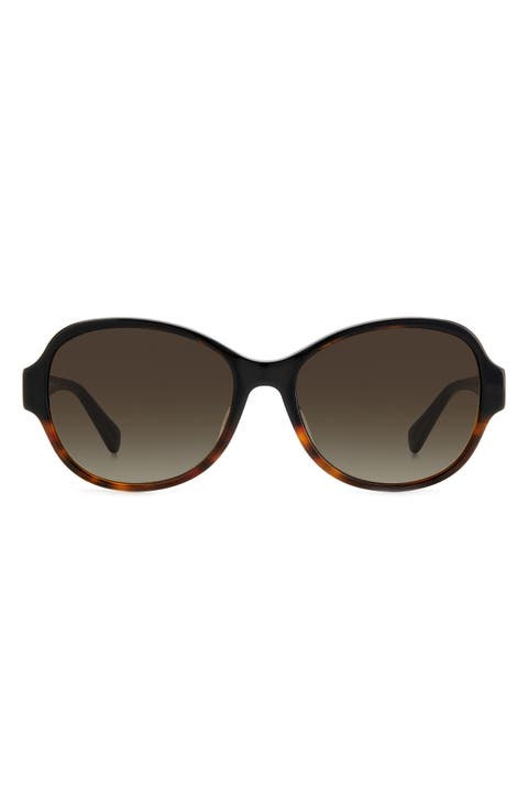 addilynn 57mm gradient round sunglasses