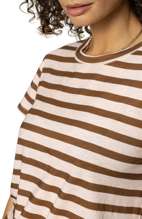 Sanctuary The Perfect Geo Print Cotton Blend Knit Top In Earth Pink