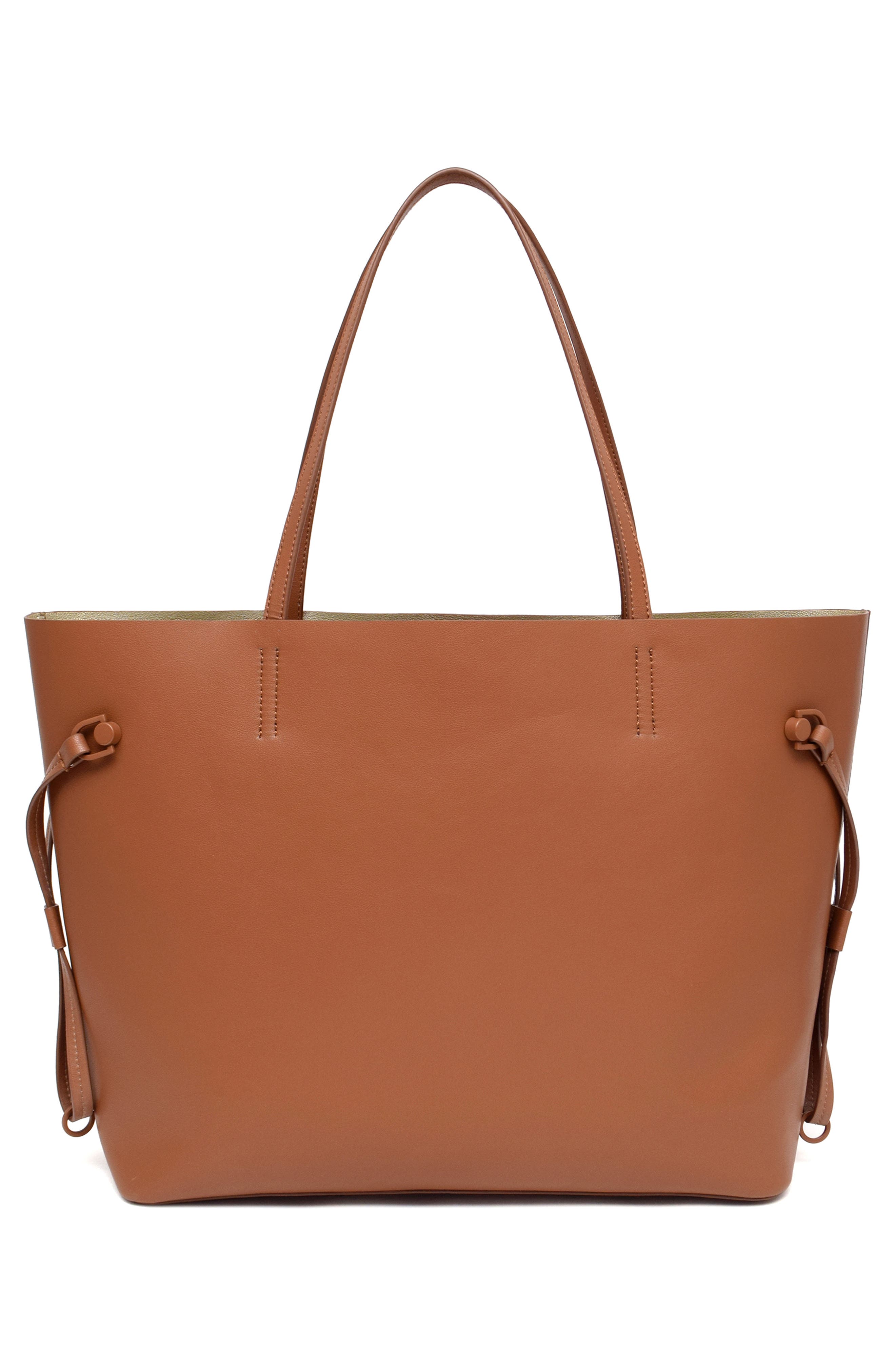 Thacker Kiera Leather Tote, Alternate, color, Cognac