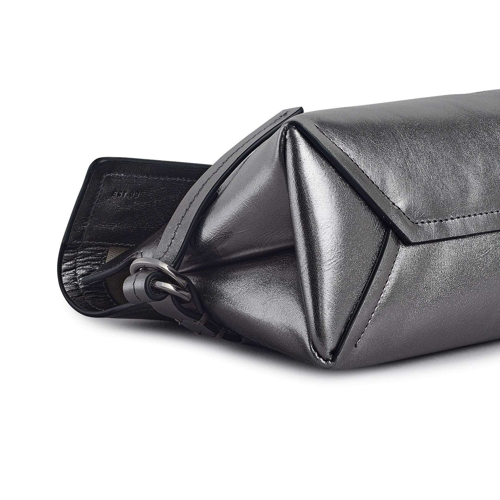 Radley Fleet Street - Metallic Medium Flapover Clutch, Alternate, color, Silver