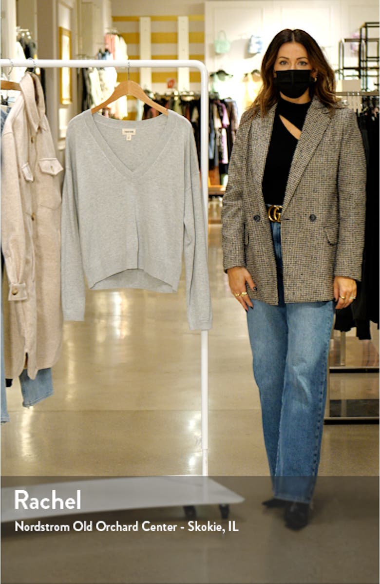 Deep V-Neck Cotton Blend Sweater, sales video thumbnail