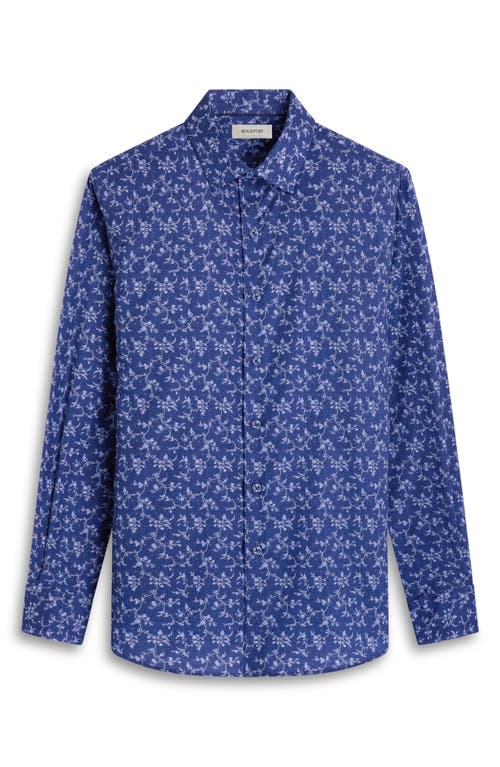 Bugatchi Julian Shaped Fit Button-up Shirt In Navy