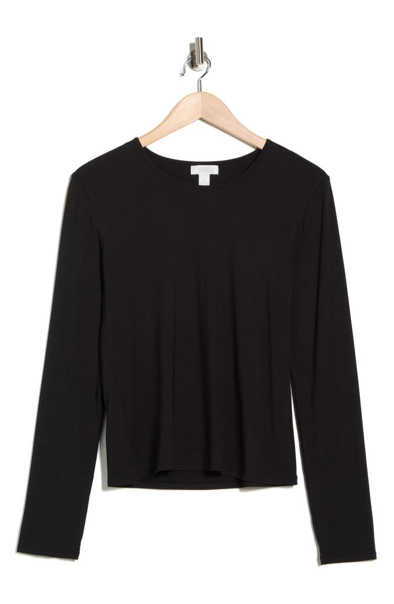 NORDSTROM RACK Tranquility Long Sleeve Jersey T-Shirt, Alternate, color, Black