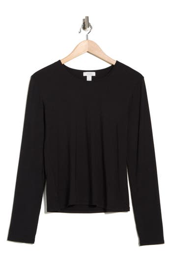 Nordstrom Rack Tranquility Long Sleeve Jersey T-shirt In Black