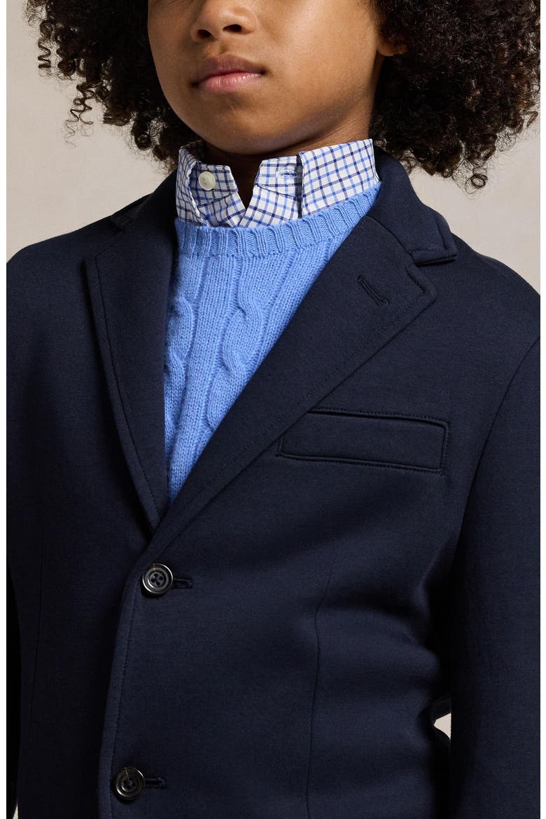 Kids' Double Knit Blazer, Alternate, color, AVIATOR NAVY