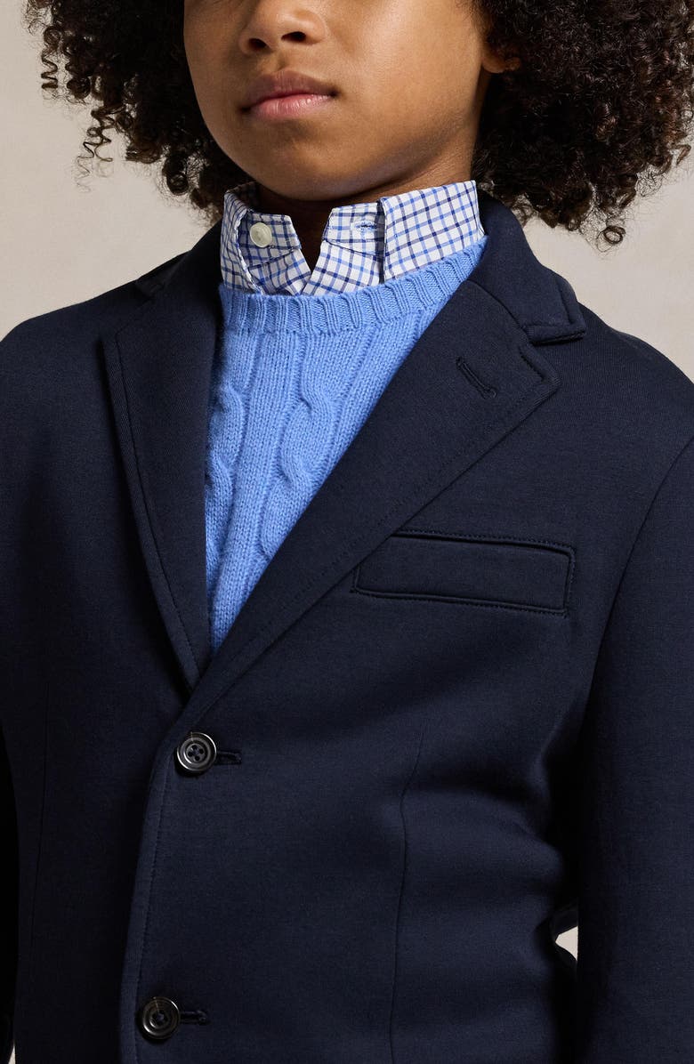 Polo Ralph Lauren Kids' Double Knit Blazer, Alternate, color, Aviator Navy